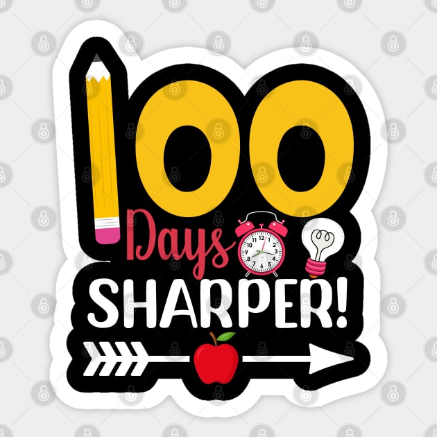 Happy 100th Day of School Shirt 100 Days of School Teacher Sticker by uglygiftideas